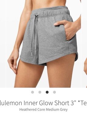lululemon athletica Heathered Medium Grey Athletic Shorts size 6